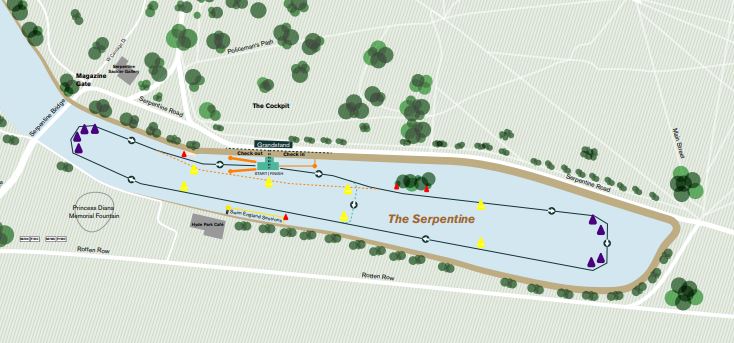 Route around the Serpentine